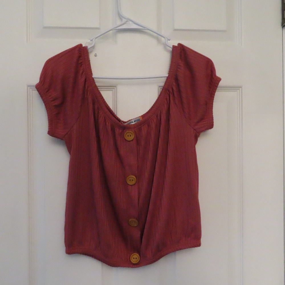 Button Up Crop Top